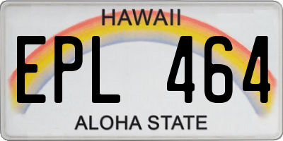 HI license plate EPL464