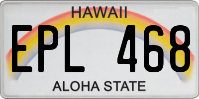 HI license plate EPL468