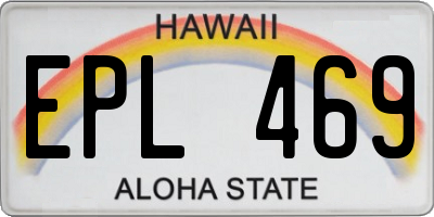 HI license plate EPL469