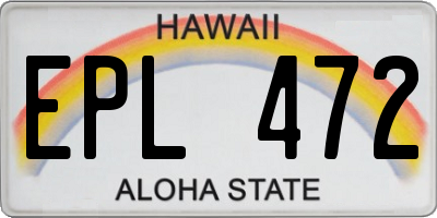 HI license plate EPL472