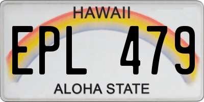HI license plate EPL479