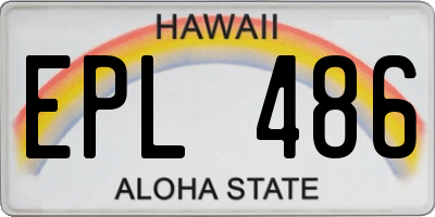 HI license plate EPL486