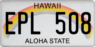 HI license plate EPL508
