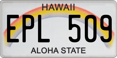 HI license plate EPL509