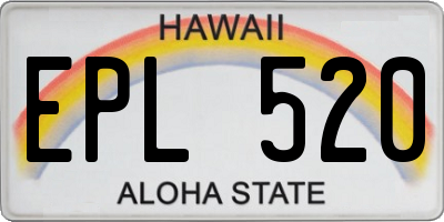 HI license plate EPL520