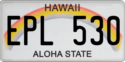 HI license plate EPL530