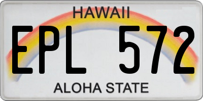 HI license plate EPL572