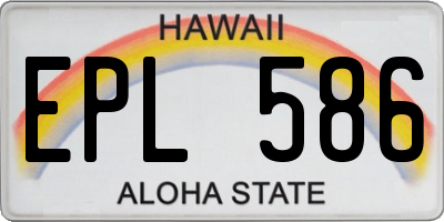 HI license plate EPL586