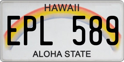 HI license plate EPL589