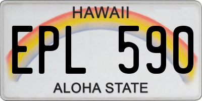 HI license plate EPL590