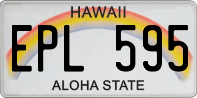 HI license plate EPL595