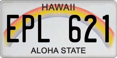 HI license plate EPL621