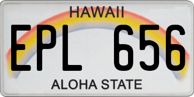 HI license plate EPL656