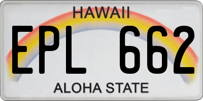 HI license plate EPL662