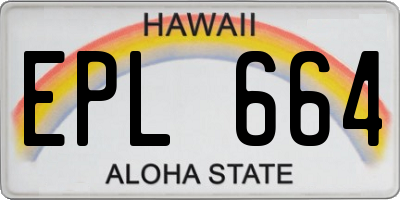 HI license plate EPL664