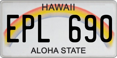 HI license plate EPL690