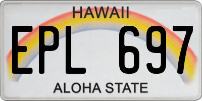 HI license plate EPL697