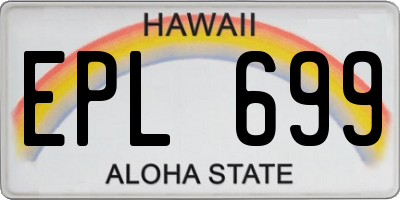 HI license plate EPL699