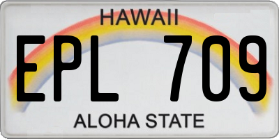 HI license plate EPL709