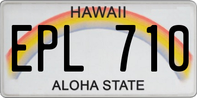 HI license plate EPL710