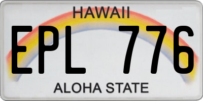 HI license plate EPL776