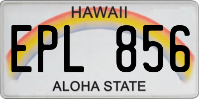 HI license plate EPL856