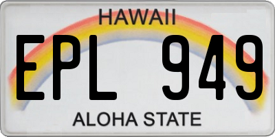 HI license plate EPL949