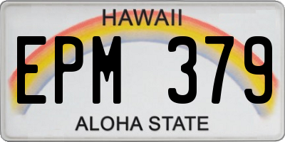 HI license plate EPM379