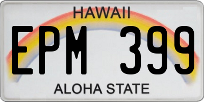 HI license plate EPM399