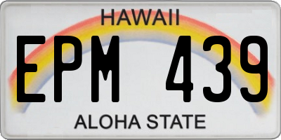 HI license plate EPM439