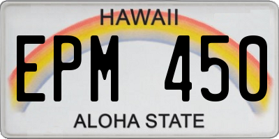HI license plate EPM450