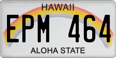 HI license plate EPM464