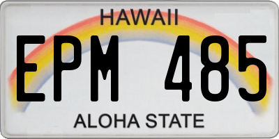 HI license plate EPM485
