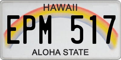 HI license plate EPM517