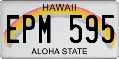 HI license plate EPM595