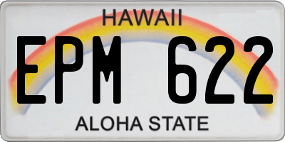 HI license plate EPM622