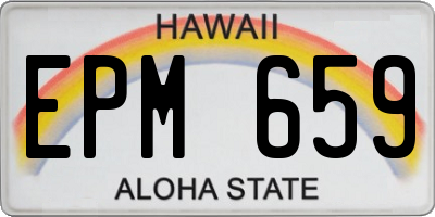 HI license plate EPM659