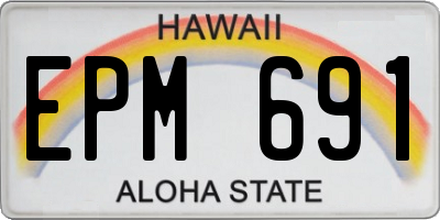 HI license plate EPM691