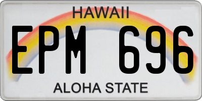 HI license plate EPM696