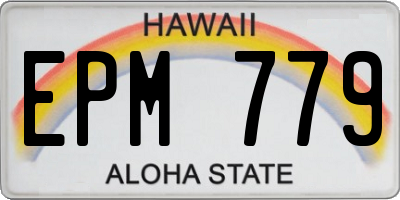 HI license plate EPM779