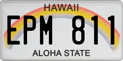HI license plate EPM811