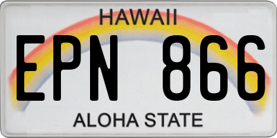 HI license plate EPN866