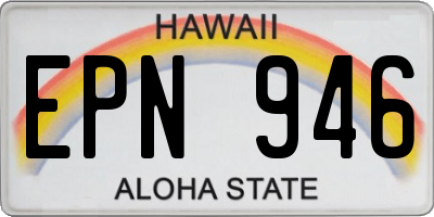 HI license plate EPN946