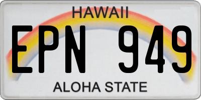 HI license plate EPN949