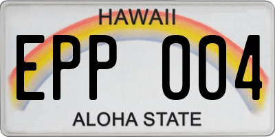 HI license plate EPP004