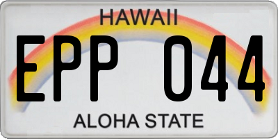 HI license plate EPP044