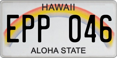 HI license plate EPP046