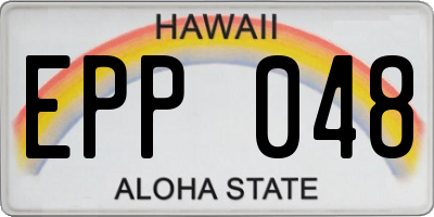 HI license plate EPP048