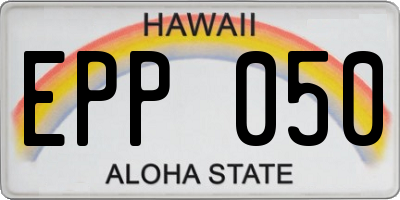 HI license plate EPP050