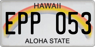 HI license plate EPP053